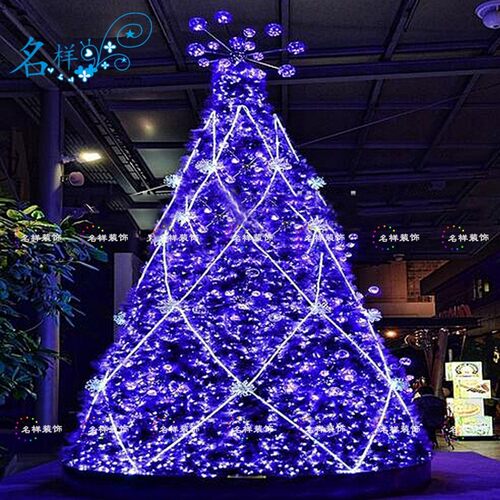 名样美陈大型框架树藤条装饰圣诞树酒店商场广场大厅豪华圣诞树