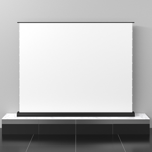 雄爵抗光投影幕布家用高清拉线电动地升幕布移动便携地拉式电动投