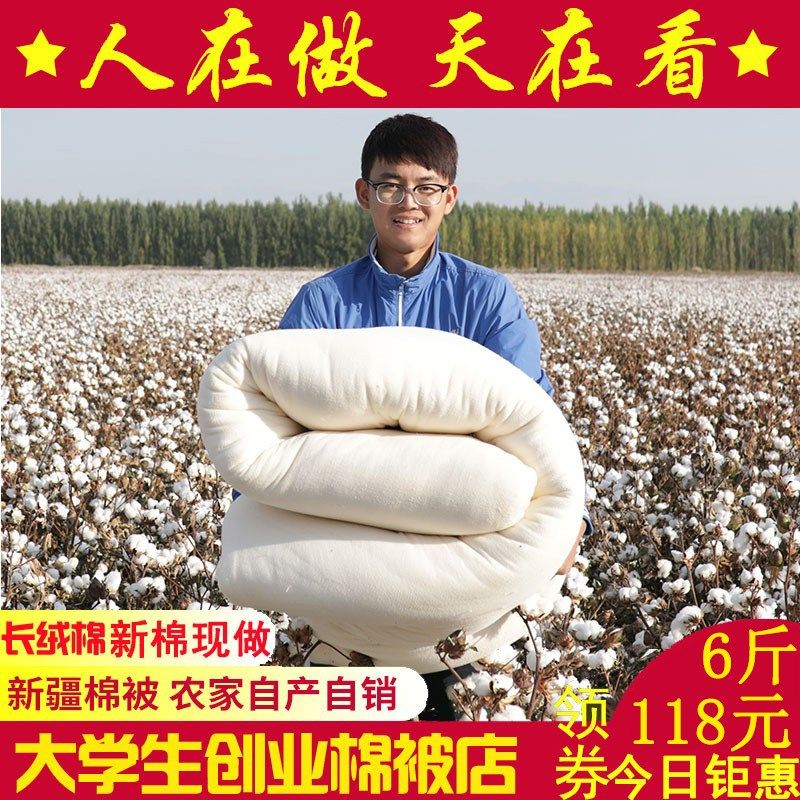 新疆棉被手工棉花棉絮被芯被子学生垫被冬被加厚保暖被芯垫被褥子,床上用品,棉花被,淘宝优惠券,粉丝福利购,淘宝优惠卷