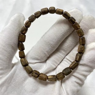 养香人 佛珠念珠文玩盘玩木质单圈学生情侣 棋楠随型手串男女款