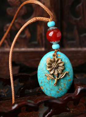 文艺风衣服挂件长款学生百搭项链棉麻个性配饰夏季连衣裙挂饰简约