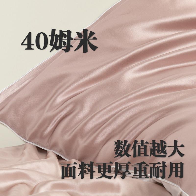 40/35姆米重磅丝绸真丝枕套桑蚕丝枕头套一对装冰丝乳胶枕巾可用