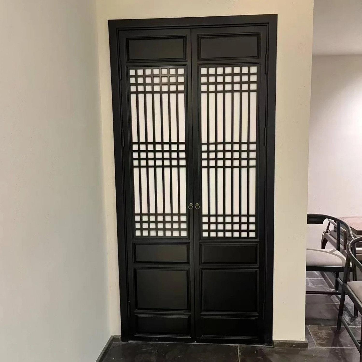 定制东阳木雕中式仿古门窗实木花格门窗家用寺庙木门古建雕花门
