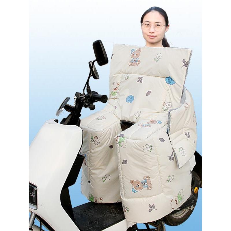 电动车后座挡风儿童被冬季保暖电瓶自行车加绒加厚防水亲子款防风
