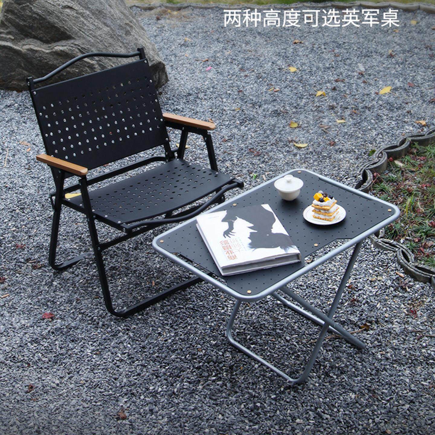 户外露营英军桌可折叠战术轻便小桌子单人自驾游防水野餐桌椅套装