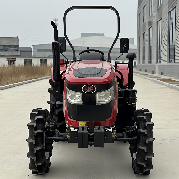 504农用四轮拖拉机50马力前置推土铲后置挖掘机中型车