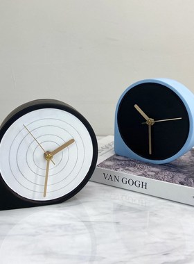 简约床头a创意座钟家用台式坐钟静音桌面钟时尚台面摆件桌面时钟