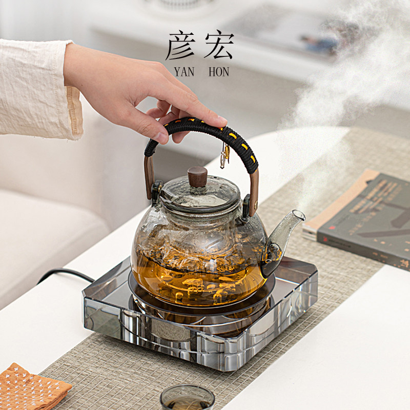 水晶电陶炉套装耐高温玻璃壶围炉煮茶家用烧水壶静音煮茶器煮茶炉,餐饮具,煮茶炉,淘宝优惠券,粉丝福利购,淘宝优惠卷