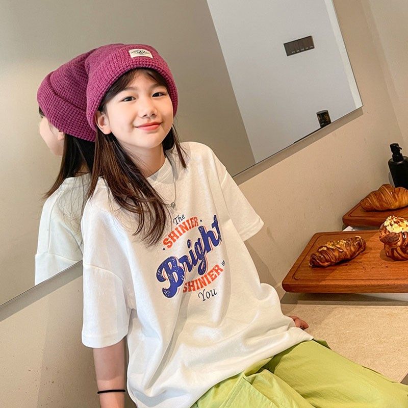 女童短袖夏装T恤2023新款韩版洋气儿童宽松体恤上衣夏季打底衫潮,童装/婴儿装/亲子装,T恤,淘宝优惠券,粉丝福利购,淘宝优惠卷