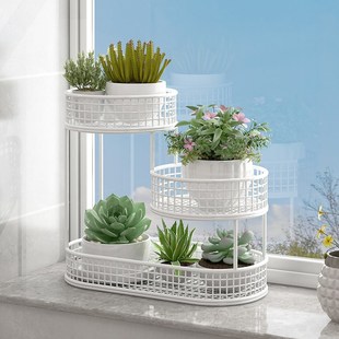 飘窗台多肉专用花架子多层室内客厅桌面小花架阳台花盆架置物装饰