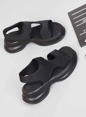 大码女鞋41一43夏季脚宽胖肥爆款凉鞋2024新款特大号休闲沙滩凉鞋