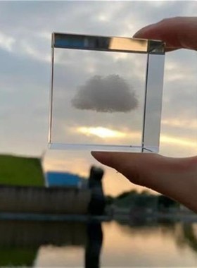 A云立方体桌面创意摆件z水晶球小夜灯生日七夕礼物