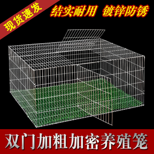 加粗加密鸽子养殖笼兔笼鸡笼家用鹌鹑笼镀锌铁S丝笼运输笼大号笼