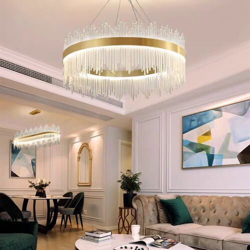 现代水晶港式轻奢吊灯简约水晶灯卧室过道餐厅客厅全屋套餐灯具