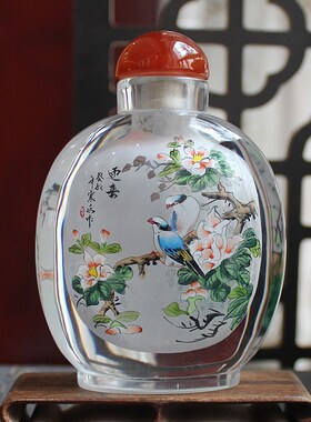 造晶内画鼻烟壶秋实