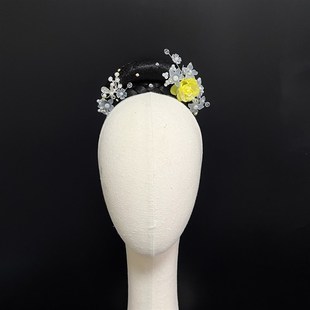 古典舞蹈表演头饰桃李杯独舞良宵艺考头饰发饰假发套装扇子舞头饰