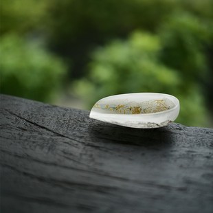 太初莲花堂 王沁白纯茶则 高档手工禅意玻璃茶荷功夫茶器茶道配件