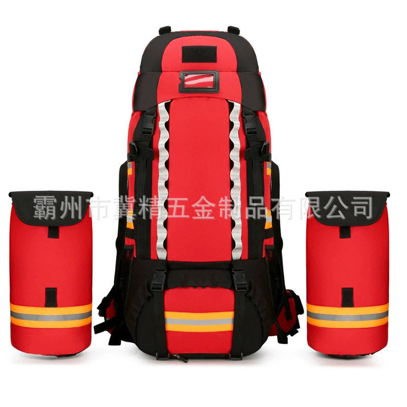 100L地震救援72小时户外生存保障救生背囊森林消防应急携行背包