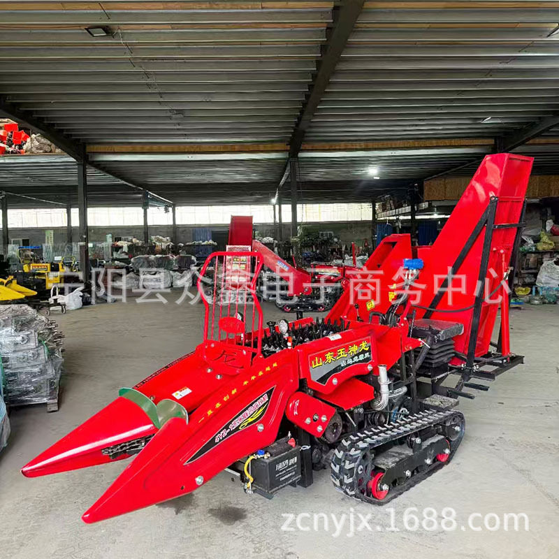 自走式单行玉米收获机柴油22马力玉神龙玉米收割机液压粮仓输送带
