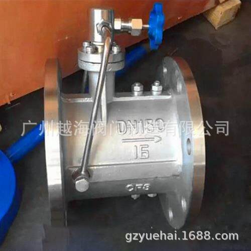 广州阀门HH48X-10/16P不锈钢304/316/201微阻缓闭蝶式止回阀