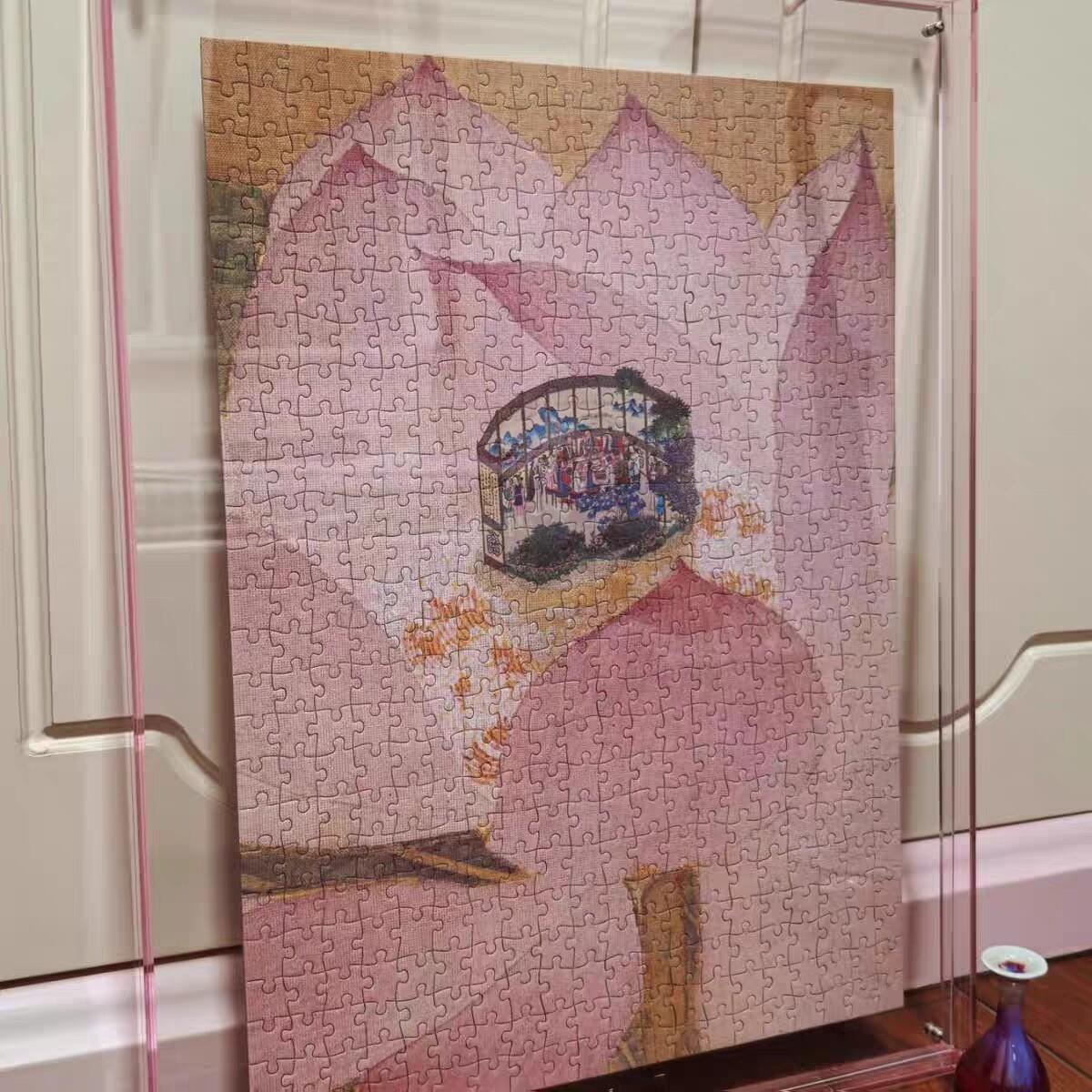 高级感压克力立体框超高透ins风拼图框500片画框50*70可上墙相框