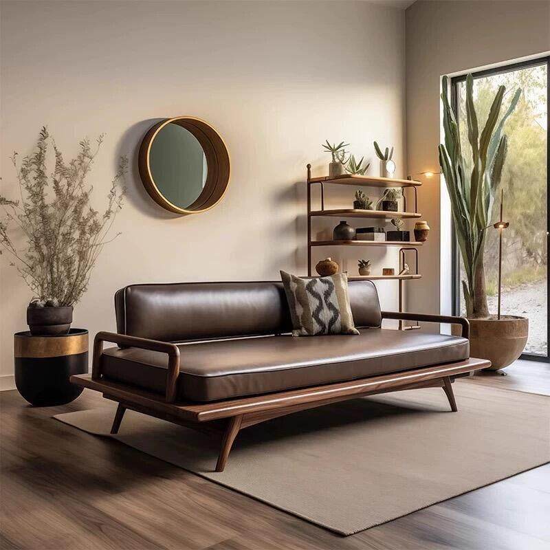 新中式实木罗汉床现代简约轻奢家用客厅沙发床宋氏美学高端家俱