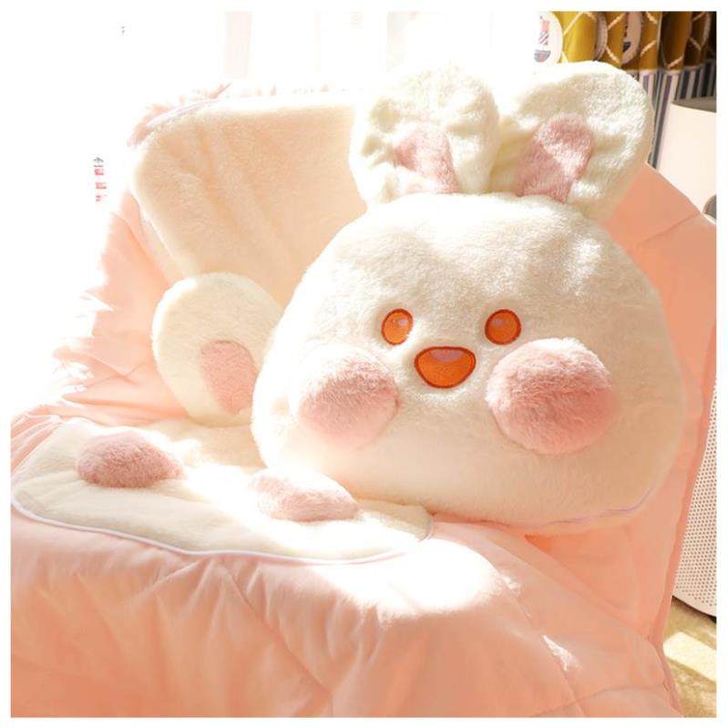 可爱的兔子枕头被两用二合一办公室午休空调毯子可折叠的四季汽车,居家布艺,抱枕被,淘宝优惠券,粉丝福利购,淘宝优惠卷