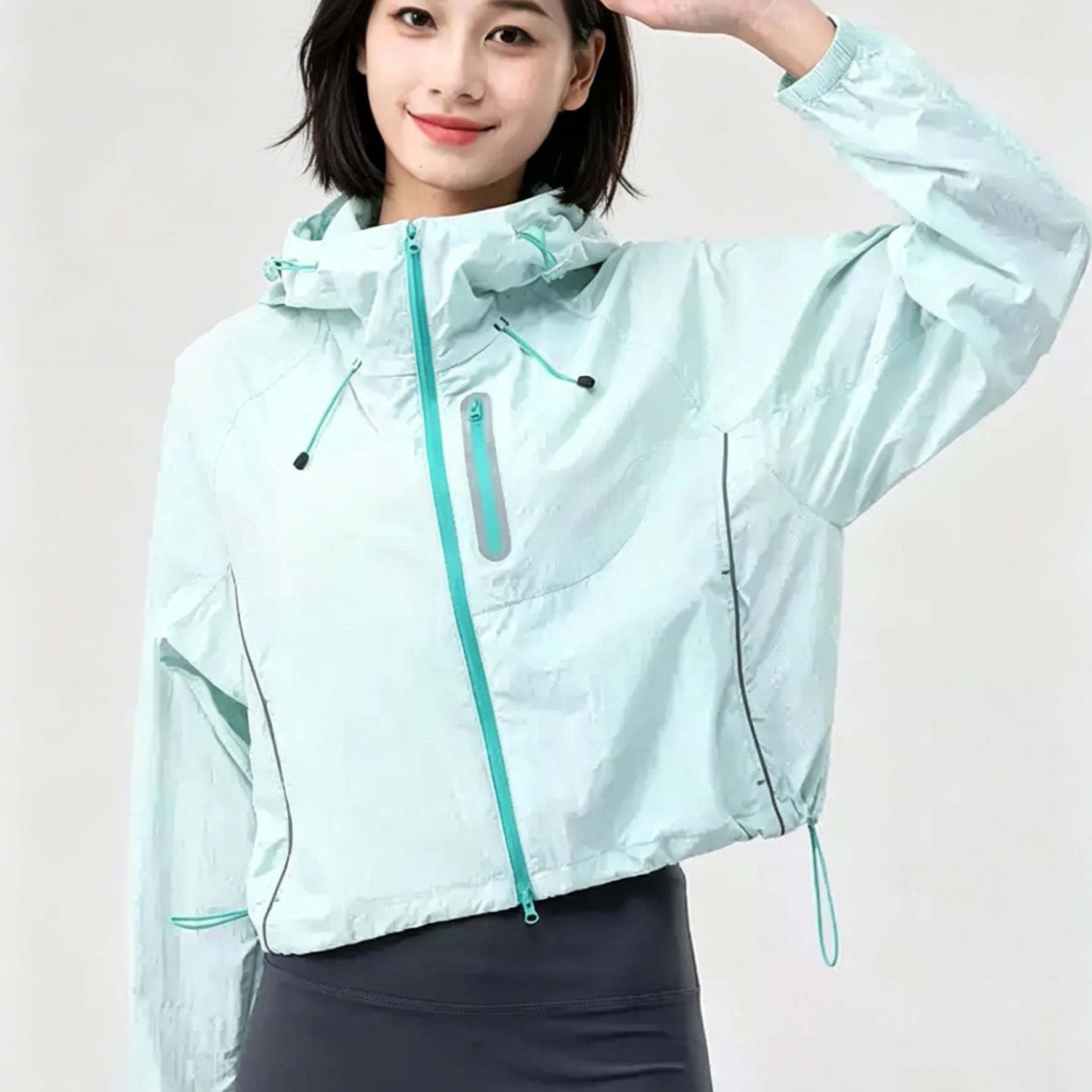 防晒衣女小个子夏季新款抗UV防晒服短款女士冰丝轻薄透气外套