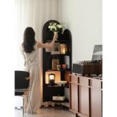 中覆古风实木转角柜子客厅沙发墙餐边置物书架卧室床头三拐角落屏