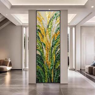 别墅手工珐瑯彩法式轻奢艺术玻璃卧室客厅化妆室屏风隔断入户玄关