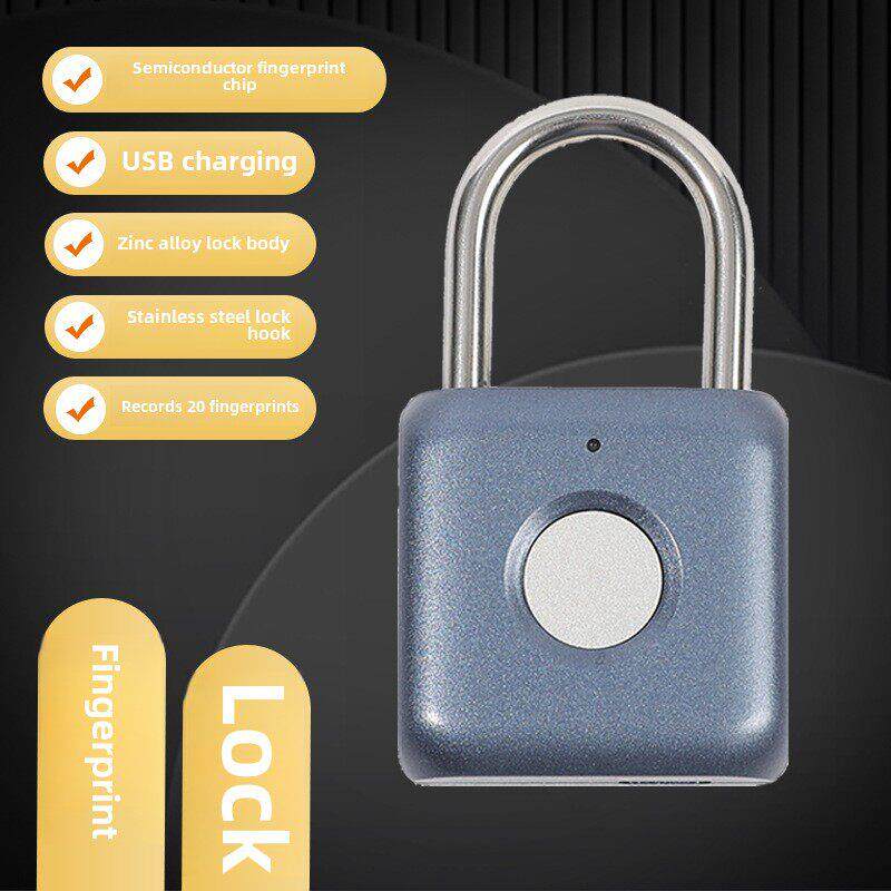 智能锁指纹小挂锁学生锁宿舍柜子门锁家用安全锁灵敏指纹抽屉锁