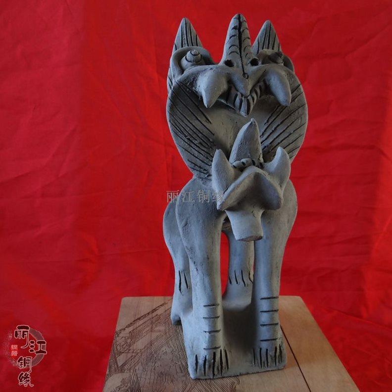 云南鹤庆瓦猫 土陶瓦猫纯手工捏制瓦猫 土窑烧制瓦猫