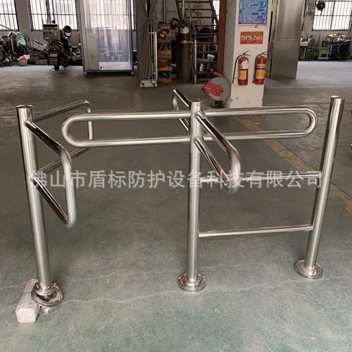 盾标防护十字形旋转式出入口机 立柱半高滚闸手推旋转止逆半高门