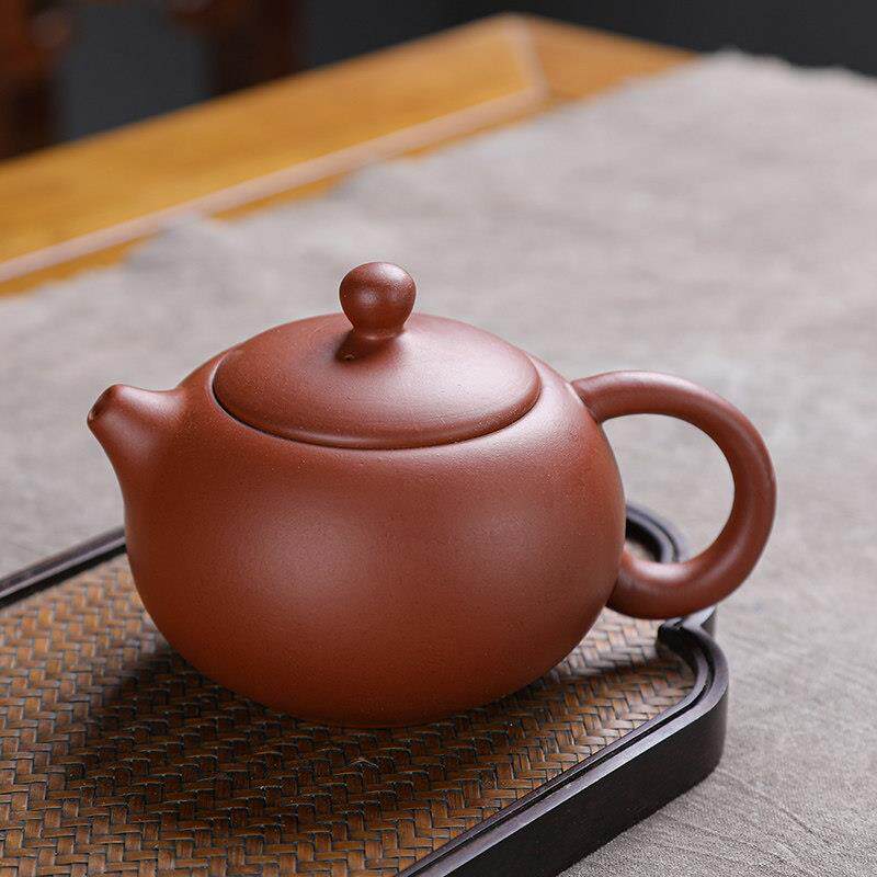 紫砂凤鸣壶朱泥西施壶陶瓷彷古壶功夫茶具小号手工家用泡茶壶球孔