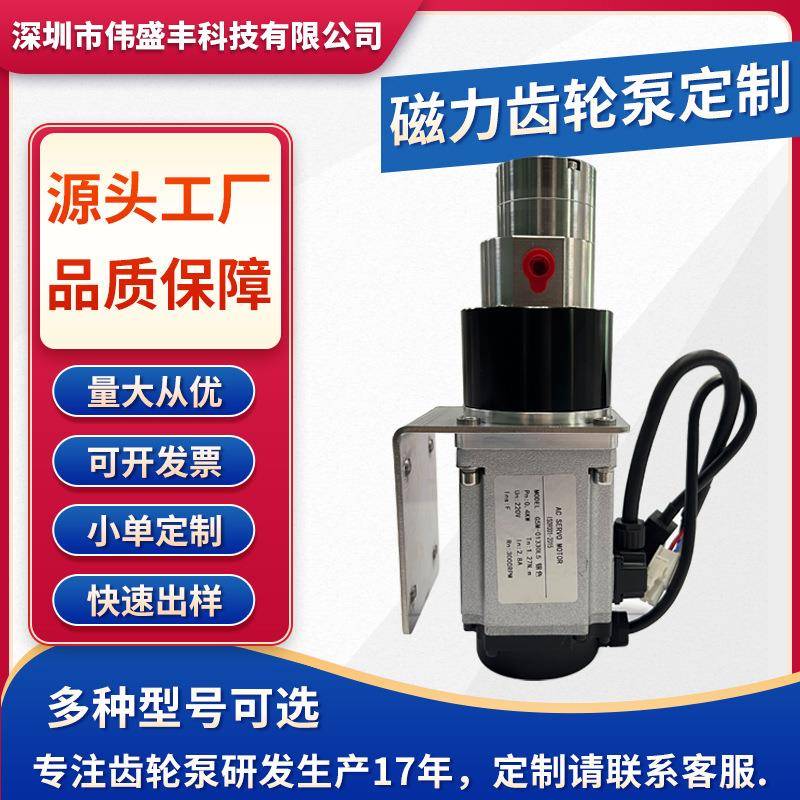 定制微型磁力泵伺服电机220V化工计量泵化妆品精准灌装机齿轮泵