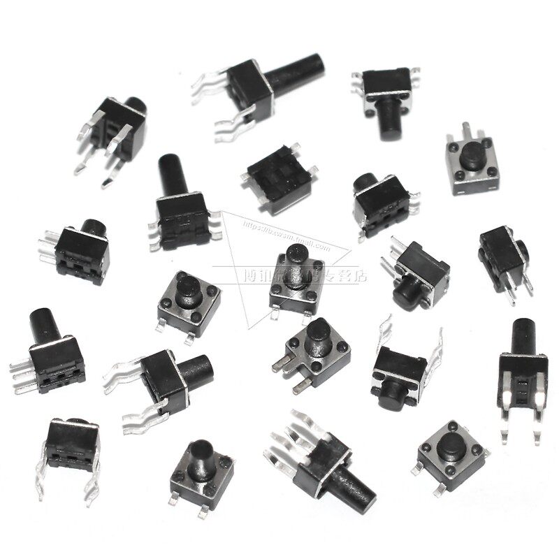 微动开关轻触开关按键开关贴片立式直插4脚边三脚4.5*4.5U*3.8 5