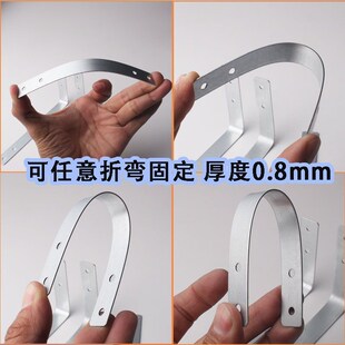 【耐用】c多功能直角固定片多用途折弯扁铁条镀锌铁直条一字连接