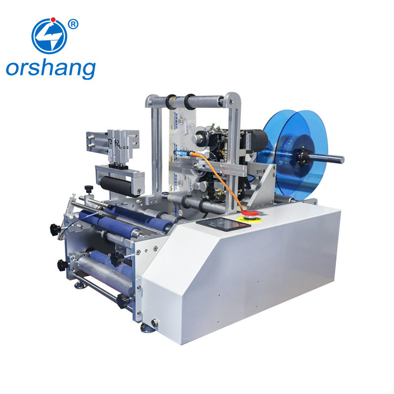 Semi automatic glass beverage round bottle labeling machine