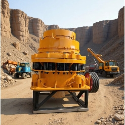 HP300圆锥破碎机时产200吨的砂石生产线石英石铁矿石铝矾土粉碎机