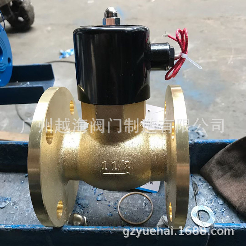 ZQDF黄铜不锈钢电磁阀法兰蒸汽电阀先导式电子阀门BZQDF防爆