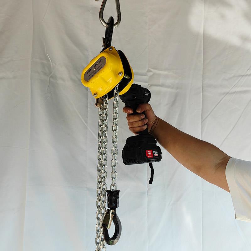 充电手拉葫芦BX便捷手电钻电动葫芦车用吊机电动扳手倒链吊车