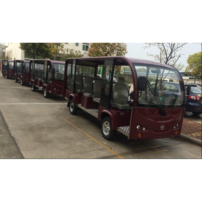 深受客户喜爱11座电动观光车，景区游览电瓶车。高质量、低价格