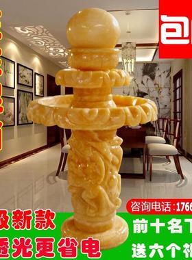 水球促销开业新款落地流水喷泉室内摆件石材工艺品家居现代中式风