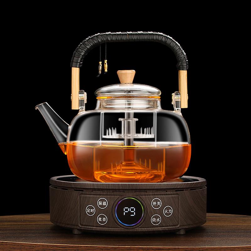 新款玻璃茶壶蒸煮一体烧水壶泡茶专用电陶炉煮茶器套装可保温定时