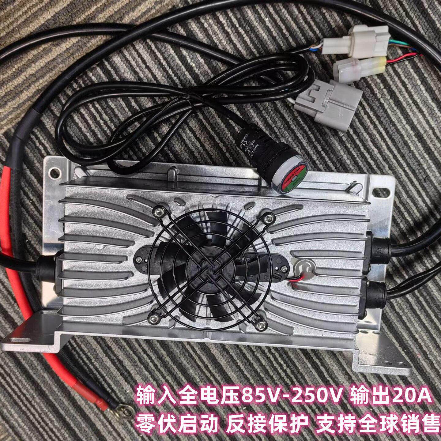 48V25A电动观光车充电器四轮巡逻车洗地机90-264V新能源充电机24V
