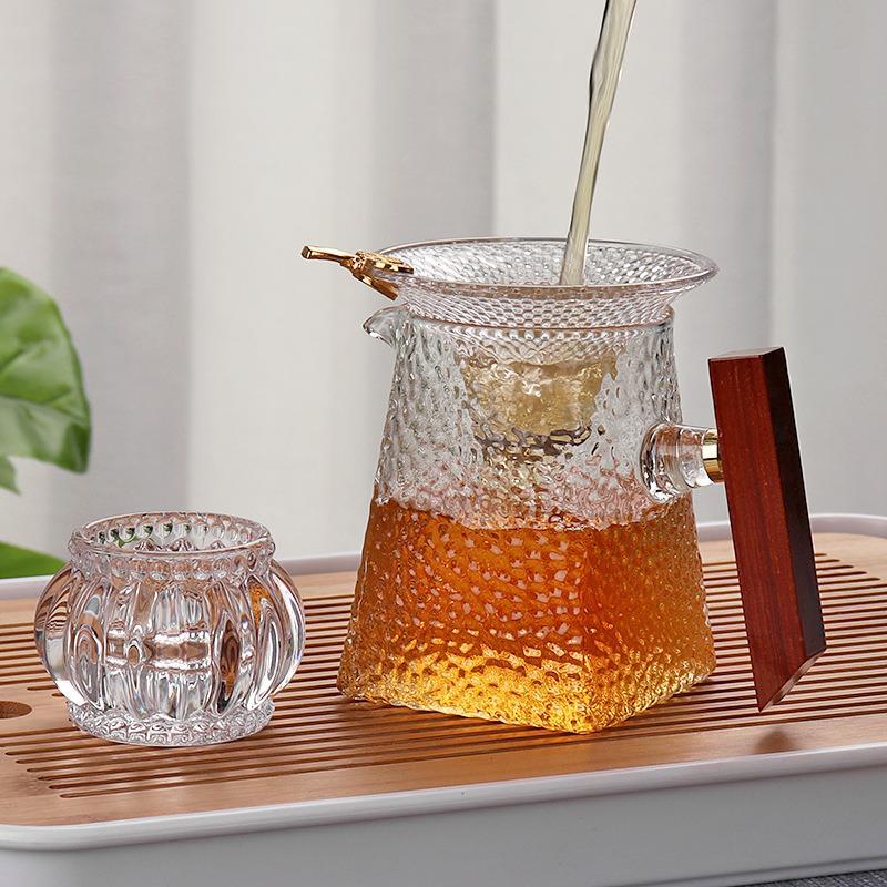 加厚耐热玻璃公道杯茶漏分茶器高档公杯过滤网一体泡茶壶茶具配件