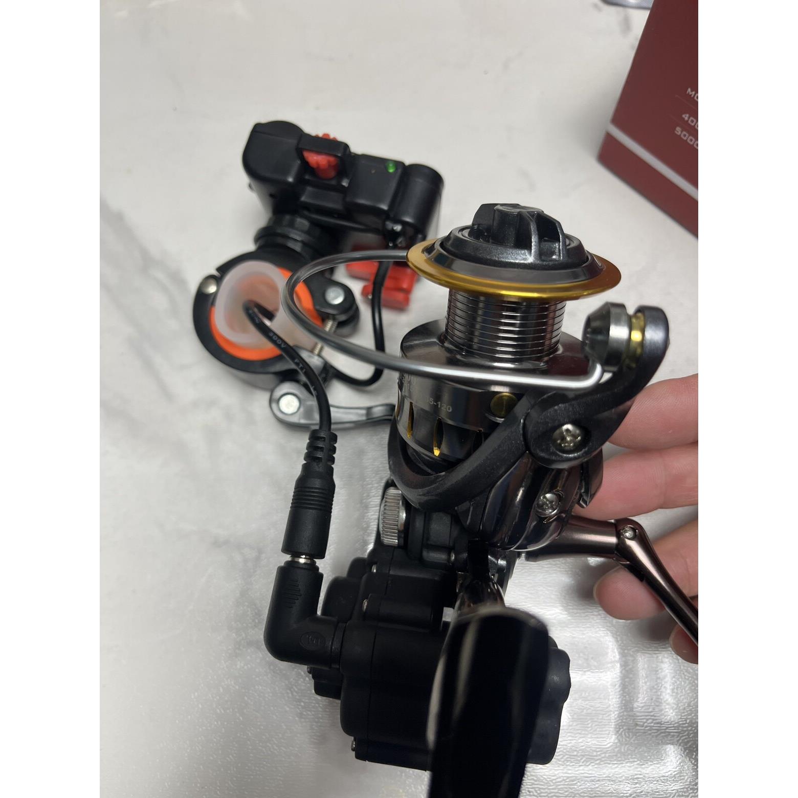全金属电动卷线器自动电绞轮全铜电动齿轮卷线器左右手可互换渔轮