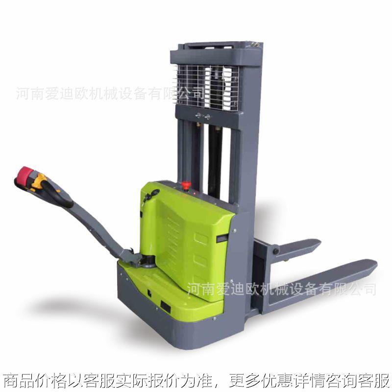 电动叉车2吨液压升降堆垛车半自动堆高车装卸托盘搬运升高车厂家