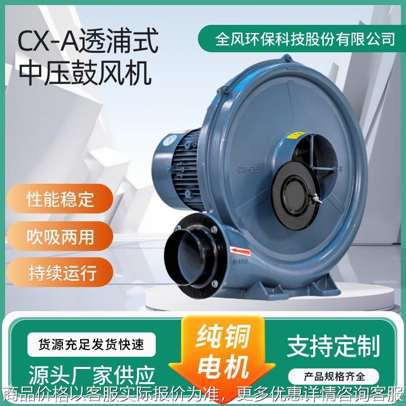 -75透浦式中压鼓风机功率0.75可选装防爆电机变频旋向隔热等