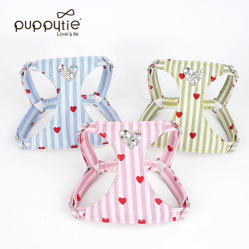 puppytie小狗狗牵引绳背心式小型犬比熊可爱宠物胸抱婴袋遛狗绳炼